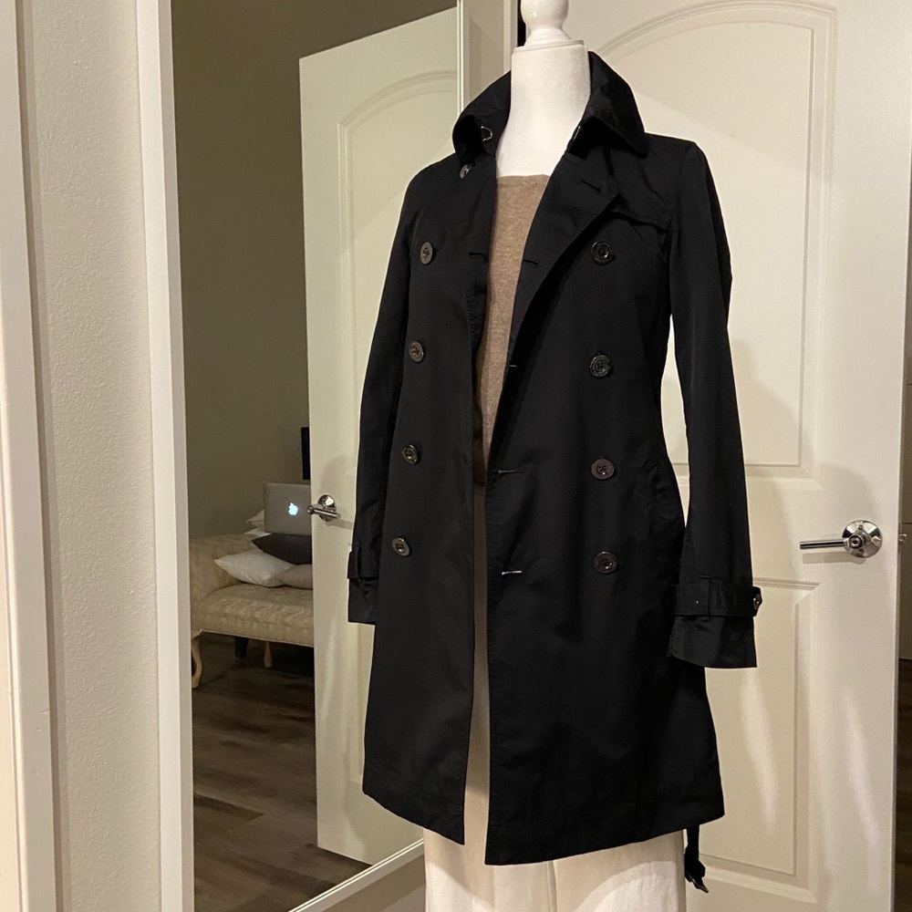 Black basic trench coat